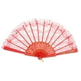 thumbnail image 2 of ionze Appliances Chinese Style Lace Hand Held Folding Fan Dance Party Wedding Decor Fans （F）, 2 of 2