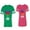 Men Green / Women Pink, variant on King Queen Eagle Colorful Matching Couple Cotton Jerseys (Men Green / Women Black) (Men S / Women S)