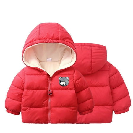 

Juebong Winter Savings Clearances Infant Baby Boys And Girls Hooded Lamb Cashmere Autumn And Winter Padded Jacket