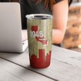 thumbnail image 4 of Football Wood Grain Retro 20oz Stainless Steel Tumbler with Lid and Straw for Football Fans Gifts,Football City ClassicTravel Mug Tumbler Cup for Men Women Keeps Drinks Cold & Hot, 4 of 6