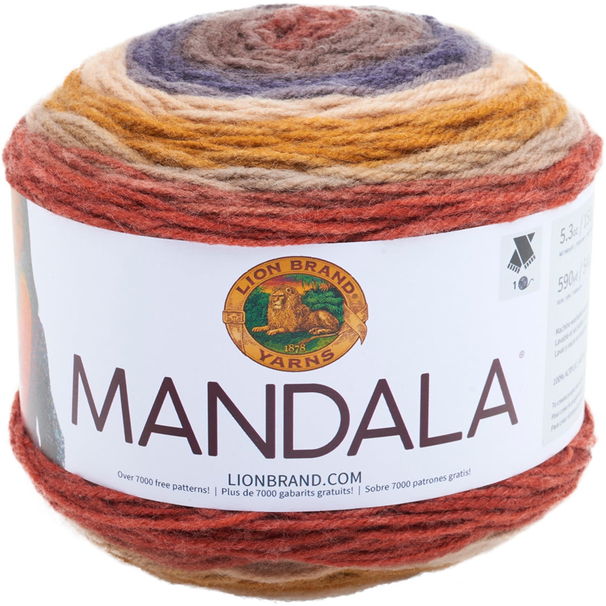 Lion Brand Light Acrylic Centaur Yarn, 590 yd