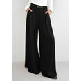 thumbnail image 4 of PRETTYGARDEN Womens Fall Wide Leg Trousers High Elastic Waist Loose Pleated Long Flowy Palazzo Work Pants with Pockets, 4 of 7