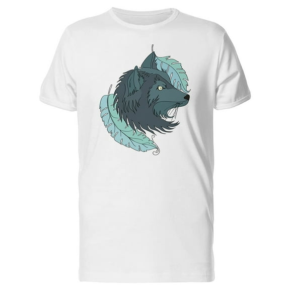 Wolf Head And Leaves Tee Men's -Image by Shutterstock