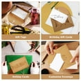 thumbnail image 4 of OULII 100 Envelopes And Cards Brown Kraft Paper Vintage Tones For Birthdays Holidays 1Set 4.3*3.5In, 4 of 8