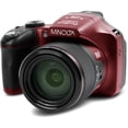 thumbnail image 2 of MINOLTA MN67Z 20 MP / 1080P FHD Bridge Digital Camera w/67x Optical Zoom (Red) Bundle with 32GB Memory Card + Camara Bag + Cleaning Kit + Vlogging Tripod + Accessories, 2 of 7