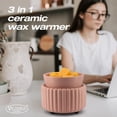 thumbnail image 5 of Ceramic Wax Melter VICTORIA AROMA, calentador de velas 3 en 1, color rosa, 5 of 5