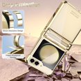 thumbnail image 5 of Compatible Clear Case for Samsung Galaxy Z Flip 5 Phone Case with Hinge Protection,Full Coverage Luxury Transparent Plating PC Thin Case Cover for Samsung Galaxy Z Flip 5 5g Case Champagne Gold, 5 of 7