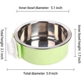 thumbnail image 2 of Xlhshop Dog Crate Bowl, Hanging Stainless Steel Removable Pet Crate Water & Food Bowls, Pet Cage Feeder Container Coop Cup for Cat Puppy Birds Rats Guinea Pigs Rabbit Hamster (2PCS), 2 of 7