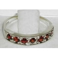 thumbnail image 4 of LBG 925 Sterling Silver Natural Garnet Womens Band Ring - Sizes 4 to 12 Available, 4 of 4