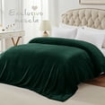 thumbnail image 6 of Exclusivo Mezcla Twin Size Flannel Fleece Velvet Plush Bed Blanket as Bedspread, Coverlet, Bed Cover (60"x80", Forest Green), 6 of 11
