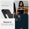 thumbnail image 3 of Funda Spigen Slim Armor CS para iPhone 14, color negro de grado militar, 3 of 7