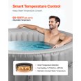 thumbnail image 3 of VEVOR Inflatable Hot Tub, 2 to 4 Person Capacity, 70.9 x 26 in Round Portable Outdoor Spa, with 110 Soothing Jets, Filter, Cover and Mat, Multi-function Control Panel, PVC Outdoor Hot Tub, Grey, 3 of 9