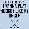 thumbnail image 2 of CafePress - Play Hockey Like My Uncle Body Suit - Long Sleeve Cotton Baby Bodysuit, 2 of 4