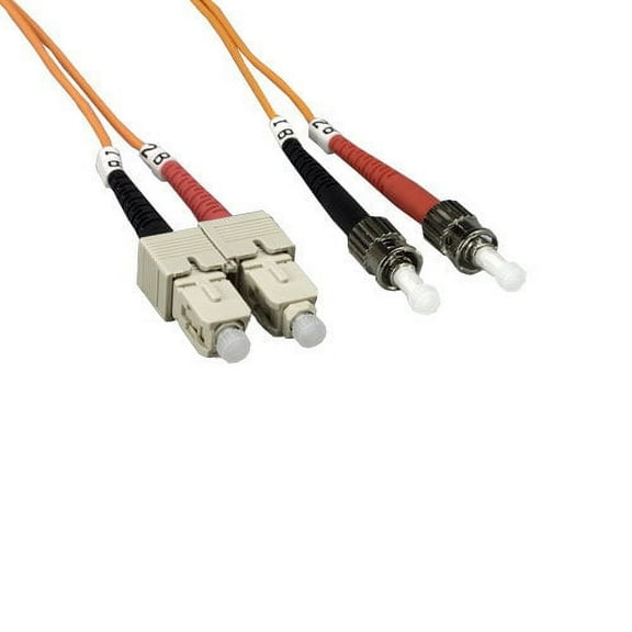 Kentek 5 Meter 5M Fiber optic cable SC to ST SC/ST OM1 multi-mode duplex 62.5/125 standard zipcore patch cord