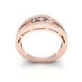 thumbnail image 3 of Genuine 1ct Round Cut Diamond Prong Fancy Ladies Bridal Wedding Band Ring Anniversary Solid 18K Gold FG VS2, 3 of 3