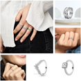 thumbnail image 4 of 925 Silver Stackable Vintage Leaf Ring For Women Crystal S925 Bowknot Rings Original Finger Rings Anniversary Retro Jewelry YFR084 7, 4 of 6