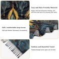 thumbnail image 5 of FORMRS Womens Scarf Winter Soft Long Big Warm Shawls Wrap Tassel Scarves, Navy Blue Art Pattern, 5 of 9