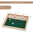 thumbnail image 7 of Bits and Pieces Shut The Box 3-in-1 Wooden Board Game with 12 Numbers and 2 Dice Large, 7 of 7