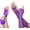 Purple, variant on 2 Pairs Women Fishnet Gloves,Long and Short Set Mesh Fingerless Gloves for 80s Theme Party Halloween Costume
