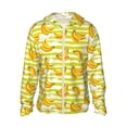 thumbnail image 2 of Lsque Bananas On A Striped UPF 50+ Lightweight Sun Protection Men's Women's Long Sleeve Shirt, Hoodie Performance -Medium, 2 of 9