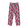thumbnail image 4 of Xecao Palm Tree Pattern on Red Men's Straight Lounge Pajama Pants: The Ultimate in Comfortable Sleepwear, 4 of 9