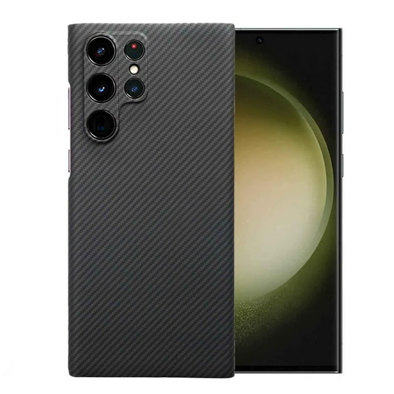 Dteck Aramid Fiber Case for Samsung Galaxy S25 Ultra,Ultra-Thin and Lightweight 100% Real Carbon Shockproof Case Cover for Galaxy S25 Ultra,Black2