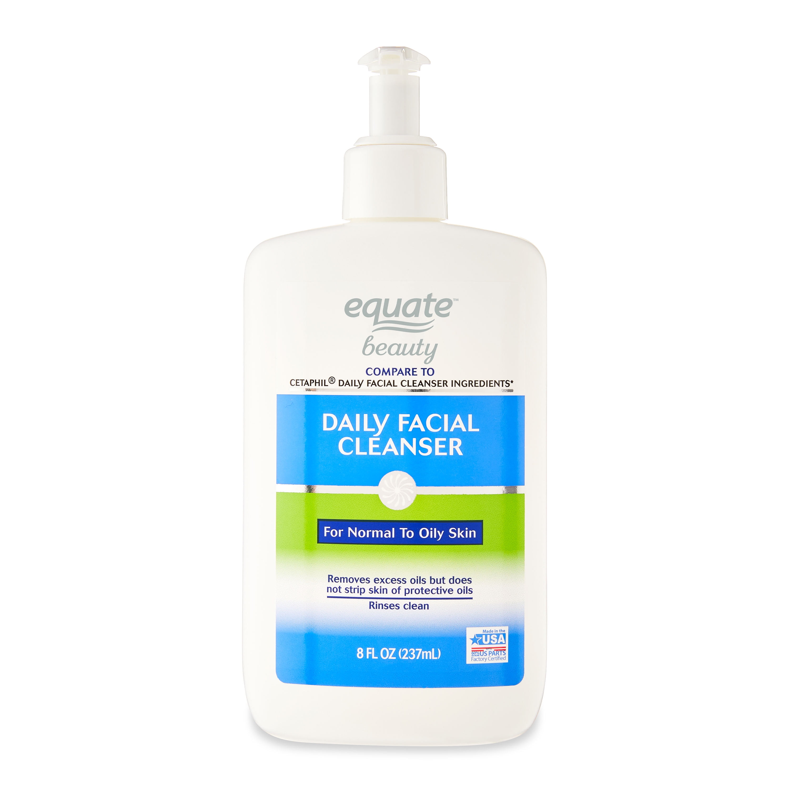 Equate Beauty Daily Facial Cleanser for Normal to Oily Skin, 8 fl oz