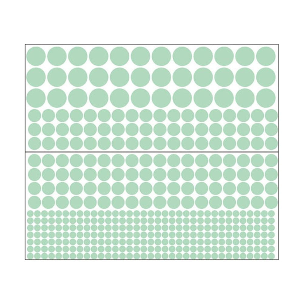 RENACLIPY 407Pcs Luminous Green Dot Wall Stickers Durable Removable for Room Decor