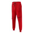 thumbnail image 4 of Aayomet Sweat Pants For Man Men's Joggers with Zipper Pockets Running Track Sweatpants for Men Workout Traning Gym Pants,Red M, 4 of 4