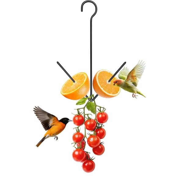 Surpdew Oriole Feeder for Outdoors Jelly and Oranges Fruit Metal Bird Feeder with Hook Outdoor Garden Metal Hanging Drinking Container Hummingbird Jelly for Outdoor Hanging Garden Patio
