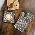 thumbnail image 5 of Cute Boxer Dog and Flowers Florals Kitchen Oven Mitt and Pot Holder Sets 2 Pcs for Baking, Cooking and Grilling, Heat Resistant Up To 392 °F, 5 of 7