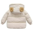 thumbnail image 4 of EQWLJWE Autumn Winter Baby Girls Boys Down Cotton Thick Hooded Coat Warm Jacket Boys' Coat Jacket Holiday Clearance, 4 of 5