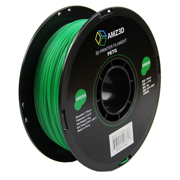 Filament pour Imprimante 3D PETG Vert 1,75 Mm - Bobine de 1 Kg (2,2 lbs)