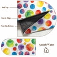 thumbnail image 6 of Colorful Polka Dot Round Area Rug 6Ft Washable Circle Rugs for Bathroom Office, Cartoon Watercolor Abstract Graffiti Non-Slip Carpet Floor Mats Indoor Outdoor Carpet Runner Aesthetic Home Decor, 6 of 8