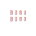 thumbnail image 2 of Fofosbeauty Short Square Press on Nails, Full Cover Fake Nails, French Pink Rose, 2 of 7