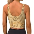 thumbnail image 3 of PAYOHTO Women's Sports Vest Vintage Globe Compass World Map Quick-drying Breathable Lightweight Elastic Exercise Daily Wear Summer Gift, 3 of 10