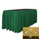 thumbnail image 1 of LA Falda de mesa de popelina de poliéster de lino de 17 pies por 29 pulgadas de largo con 10 clips en L, verde esmeralda LA Linen SKT_Pop_17x29_10Lclips_GreenEmP32, 1 of 1