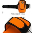 thumbnail image 4 of Brazalete universal para correr, brazalete deportivo con soporte para teléfono móvil, naranja, 4 of 5