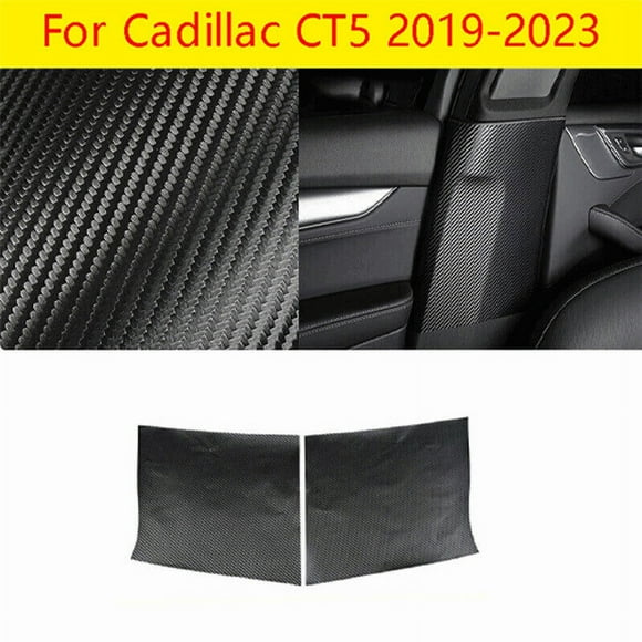 for Cadillac CT5 2019-23 Leather Interior B-Pillar Sticker Panel Cover Trim 2pcs
