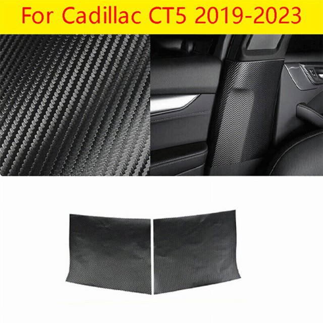 for Cadillac CT5 2019-23 Leather Interior B-Pillar Sticker Panel Cover Trim 2pcs