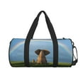 thumbnail image 2 of KLL Elephant Dog Sitting Under The Rainbow Duffle Bag For Men Women Sport Gym Fitness Tote Travel Training Workout Basketball Football Weekender, 2 of 8
