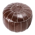thumbnail image 1 of Cateissary Funda de puf marroquí boho hecha a mano sin relleno Decoración del hogar Café, 1 of 1