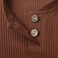 thumbnail image 3 of Newborn Baby Boy Clothes Long Sleeve Romper Solid Pants Outfits Set Brown 6-9 Months, 3 of 6