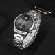 thumbnail image 3 of Relojes para hombre con cronógrafo de cuarzo resistente al agua y casual, fabricado en acero inoxidable y metal, fecha automática en manecillas de colores, 3 of 6