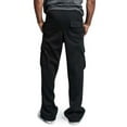 thumbnail image 3 of DYMADE Mens Casual Trousers Draw String Elastic Waist Solid Straight Fit Cargo Pant, 3 of 3