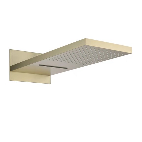 22x9 Inch Rectangular Dual-function Rainfall Shower Head, Stainless Steel Overhead Shower