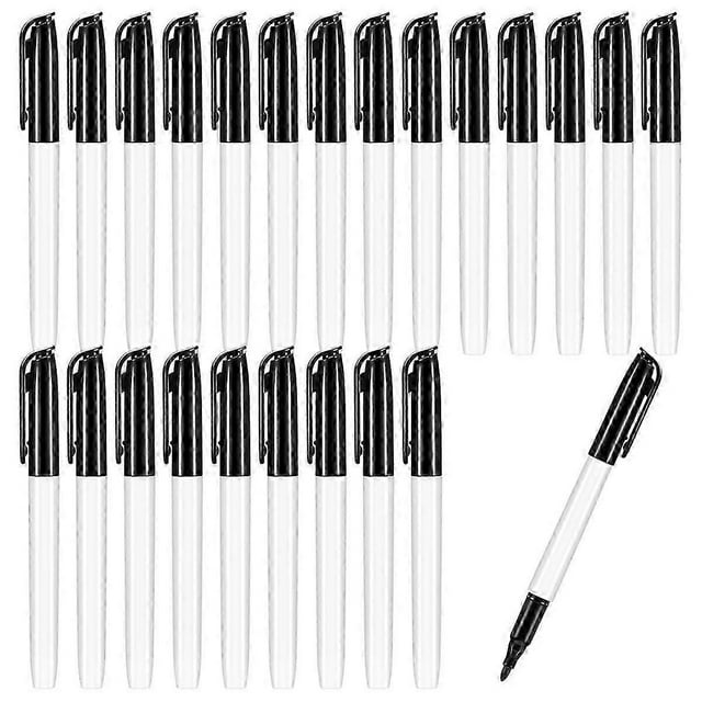 Low Vision Pens for Visually Impaired, 24 Pack Bold Felt Tip Pens with High Contrast Black Ink