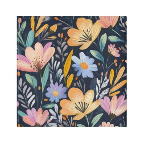 

Napkin Satin Napkin 20*20Inchx6 Kitchen Towel Dinner Plate Towel Decorative Towel Napkin Tea Towel Suitable For Kitchen Table Beautiful Flower Color