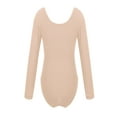 thumbnail image 2 of TiaoBug Girls Long Sleeve Ballet Dance Leotard One Piece Gymnastics Jumpsuit Unitard 3-12 Apricot 10, 2 of 4