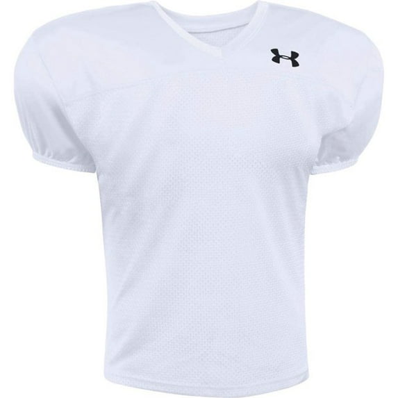 Under Armour Adult Pipeline Football Jersey, (White Large)